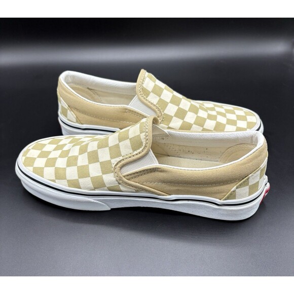 VANS Classic Slip-On Checkerboard / Gold/White Women’s 6.5 / Mens 5.0 - Picture 5 of 8